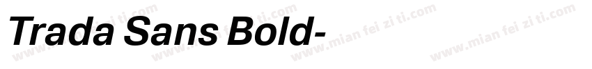 Trada Sans Bold字体转换